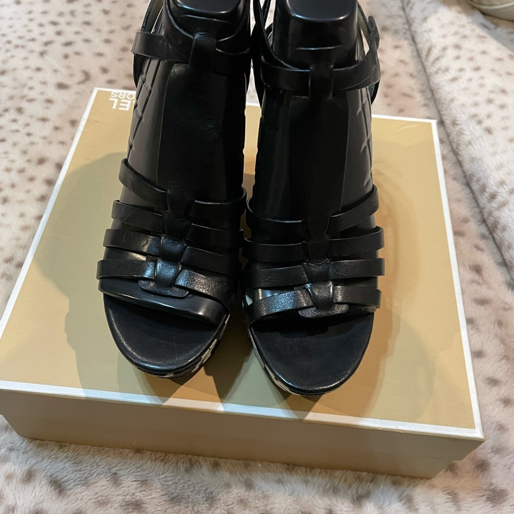 Michael Kors Georgie Chic Black Strappy Heels